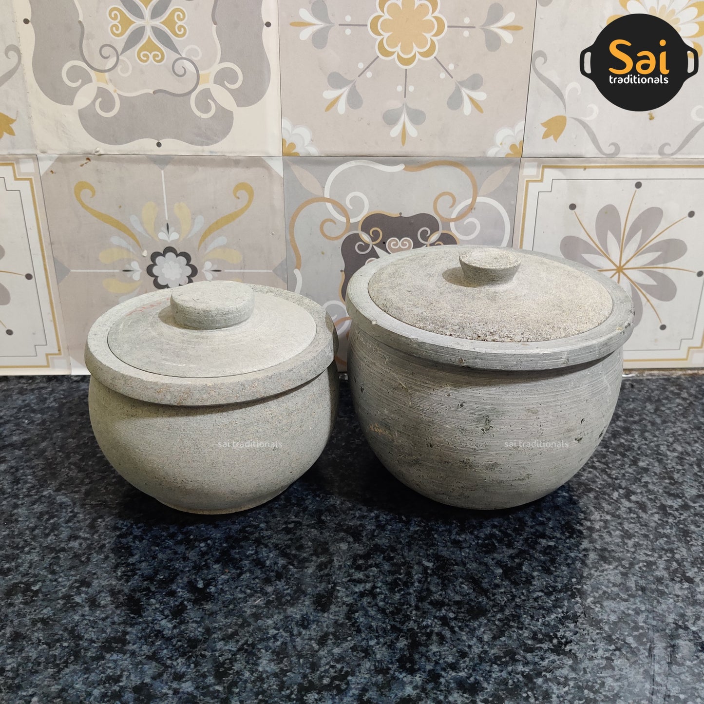 Soapstone Kitchen Storage Container | Curd Setter & Spice Storage | Maakal Dahi Jaadi