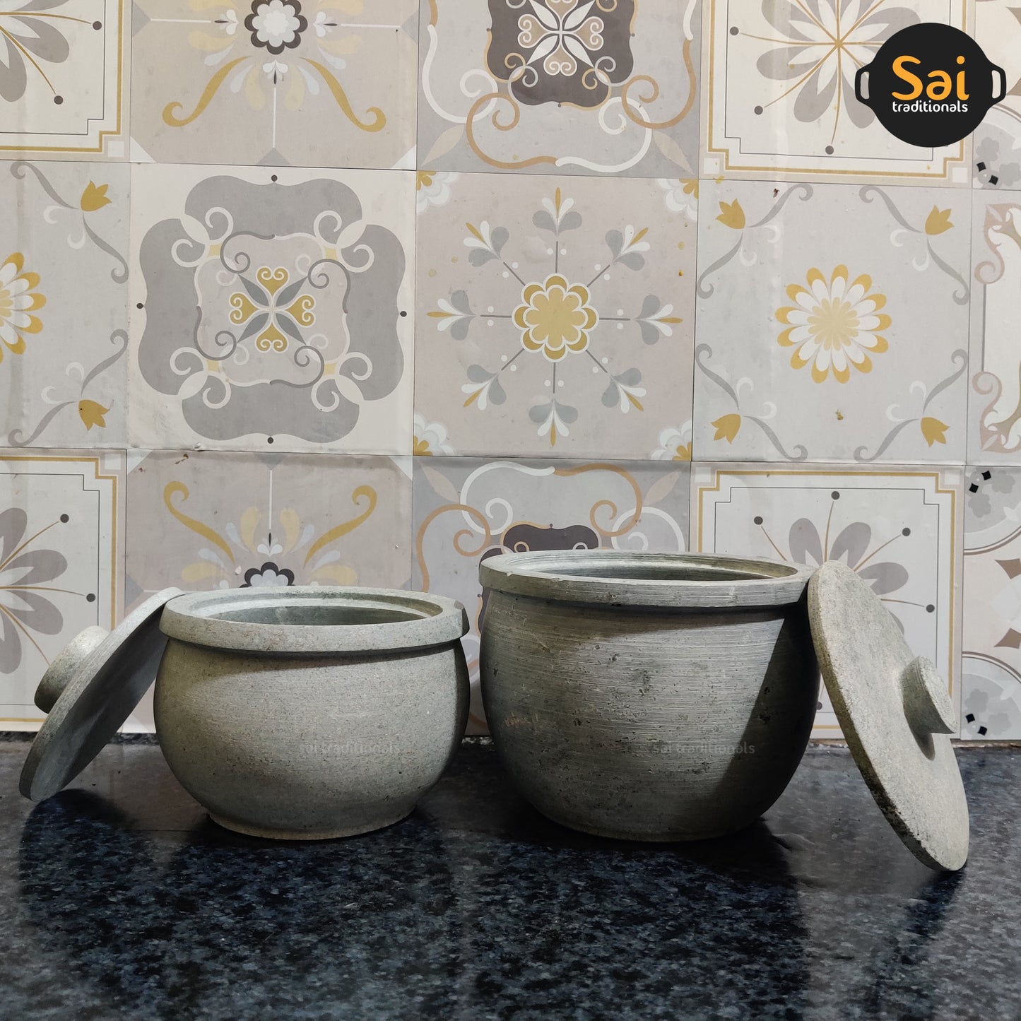 Soapstone Kitchen Storage Container | Curd Setter & Spice Storage | Maakal Dahi Jaadi