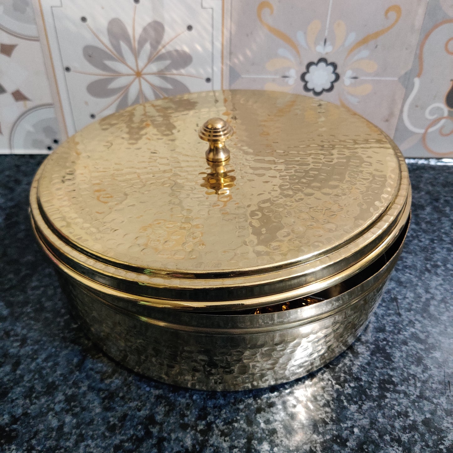 Brass Spice / Masala Box | Peetal - Pithalai Anjaraipetti