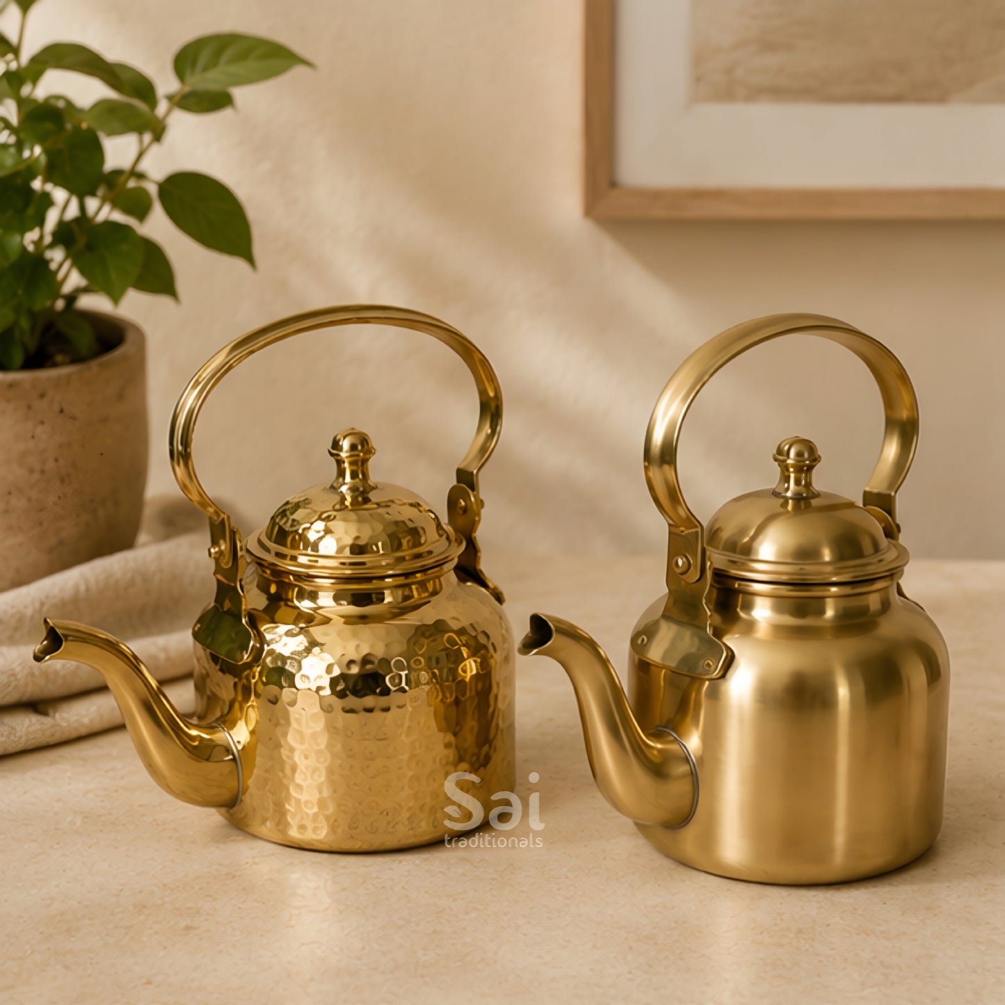 Brass Kettle | Handcrafted Traditional Brass Tea Pot | 500ml