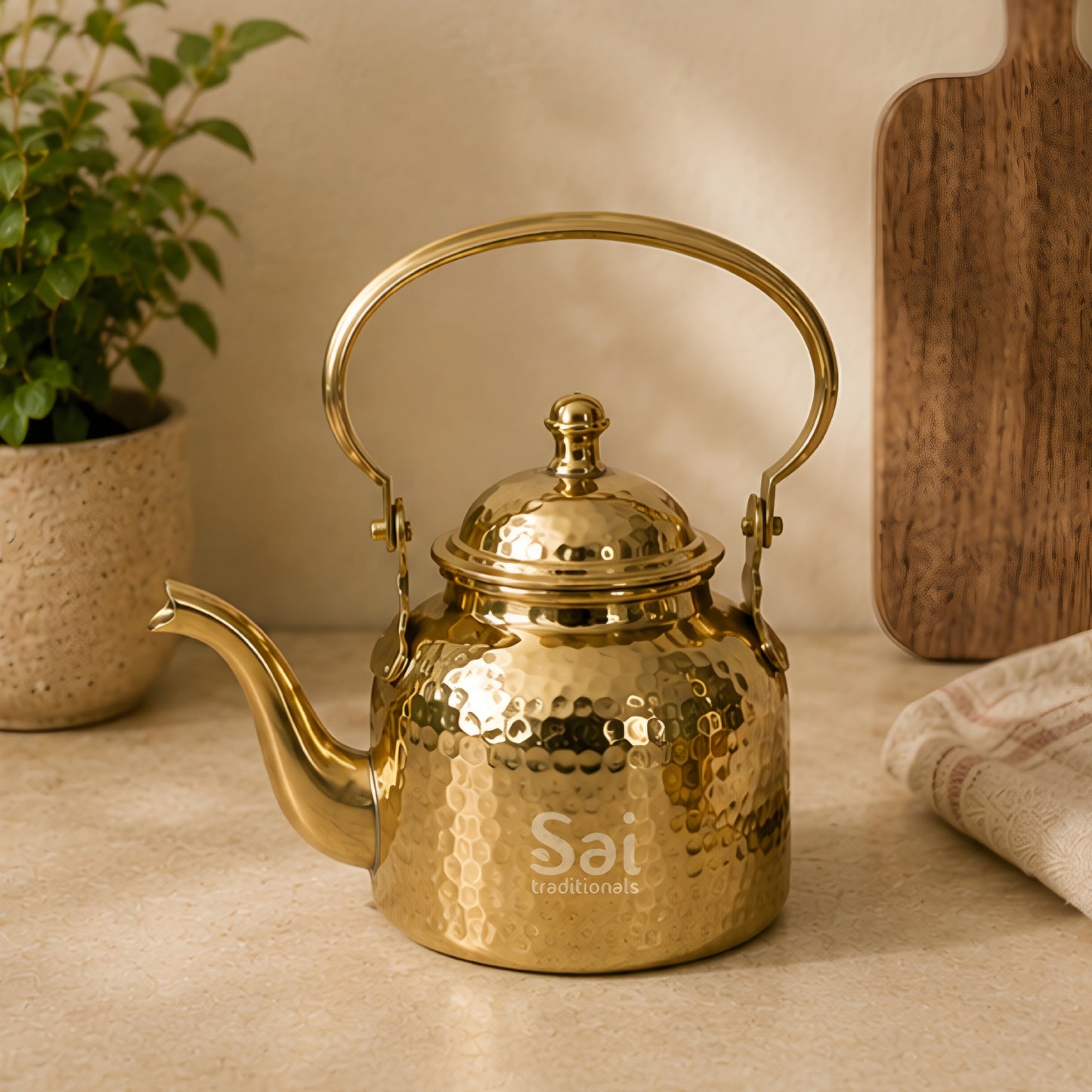 Brass Kettle | Handcrafted Traditional Brass Tea Pot | 500ml
