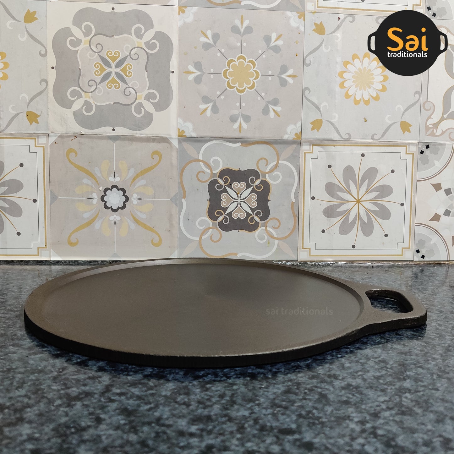 Cast Iron Dosa Tawa | Pre-Seasoned | Single Handle