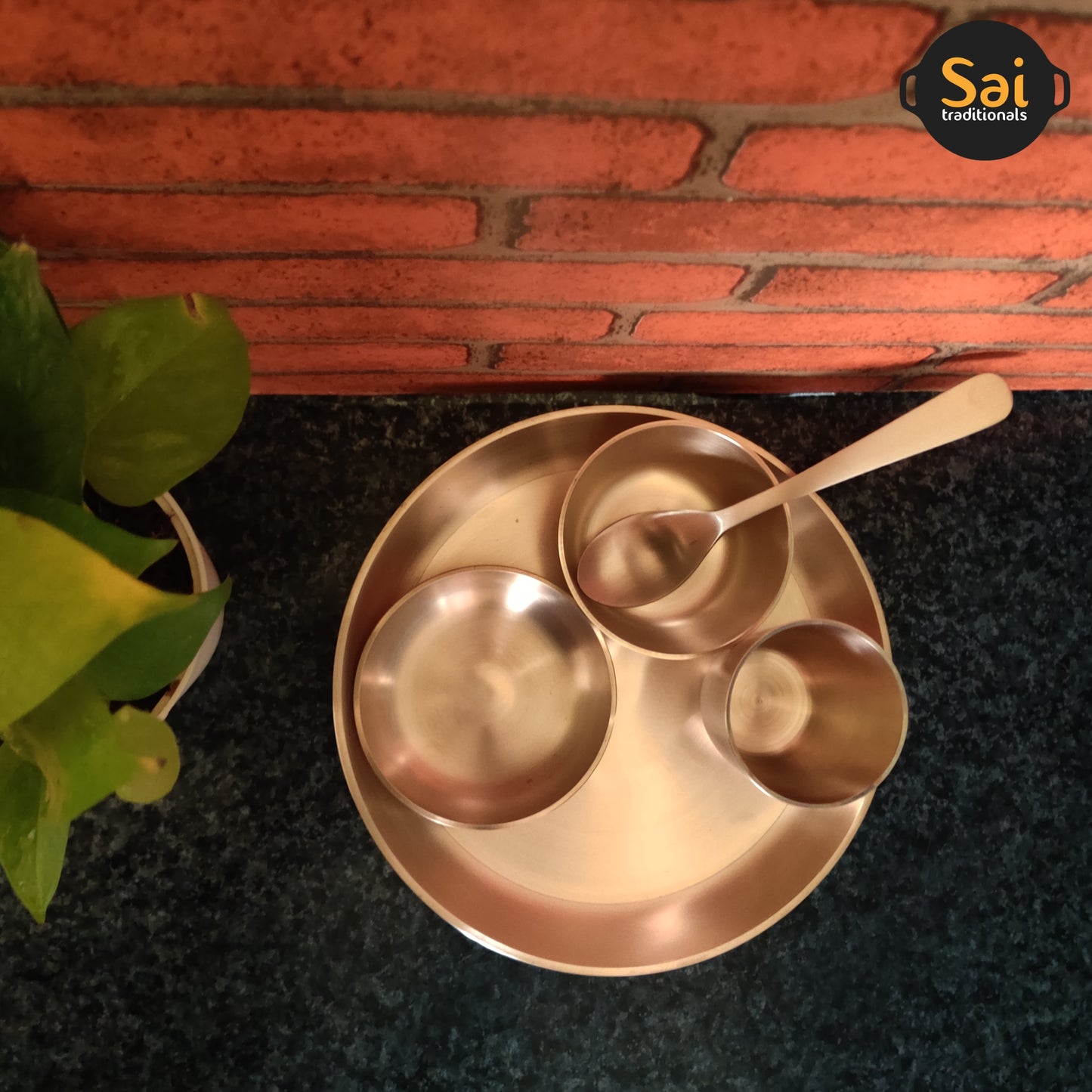 Kansa Baby Thali Set | Bronze Small Dining Set