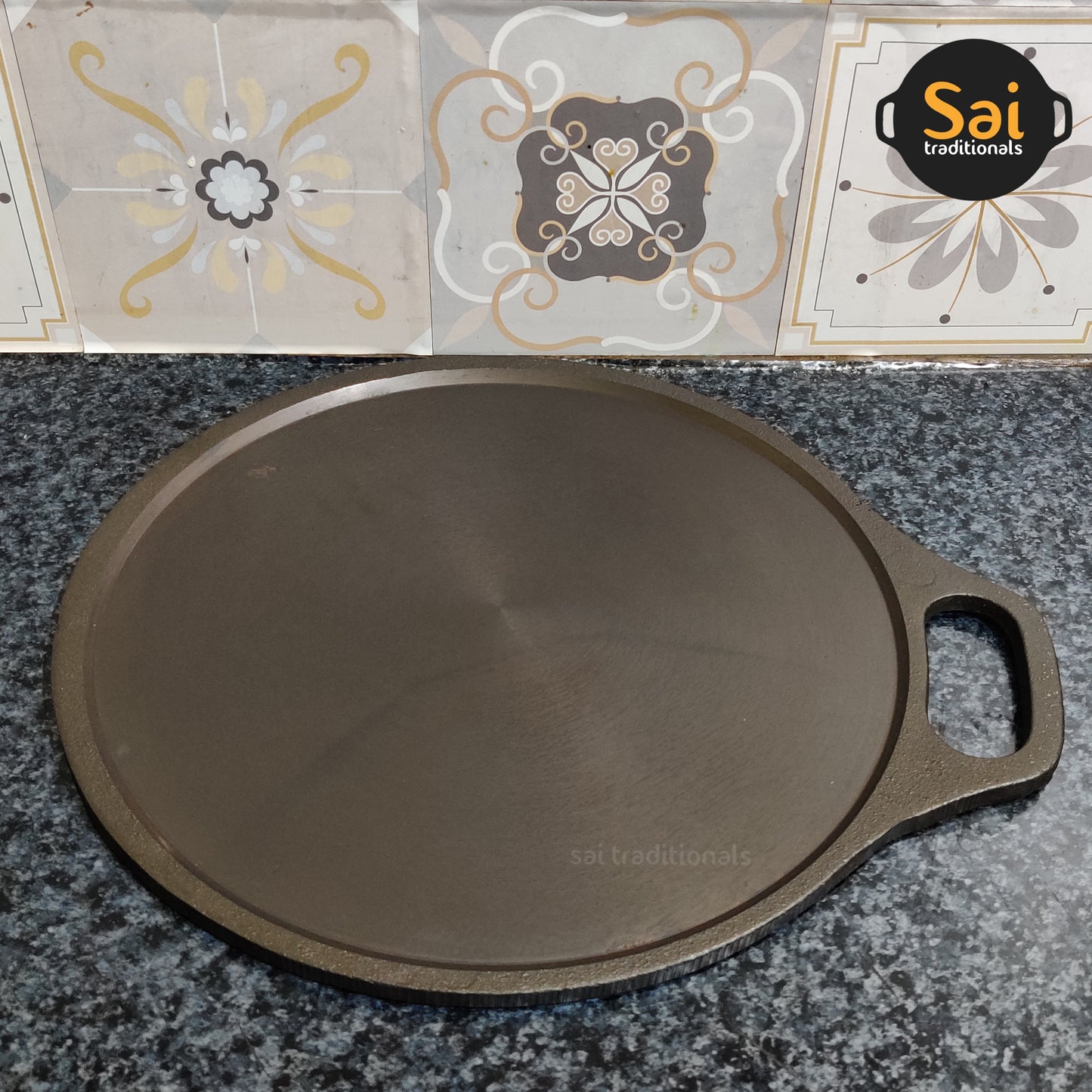Cast Iron Dosa Tawa | Pre-Seasoned | Single Handle