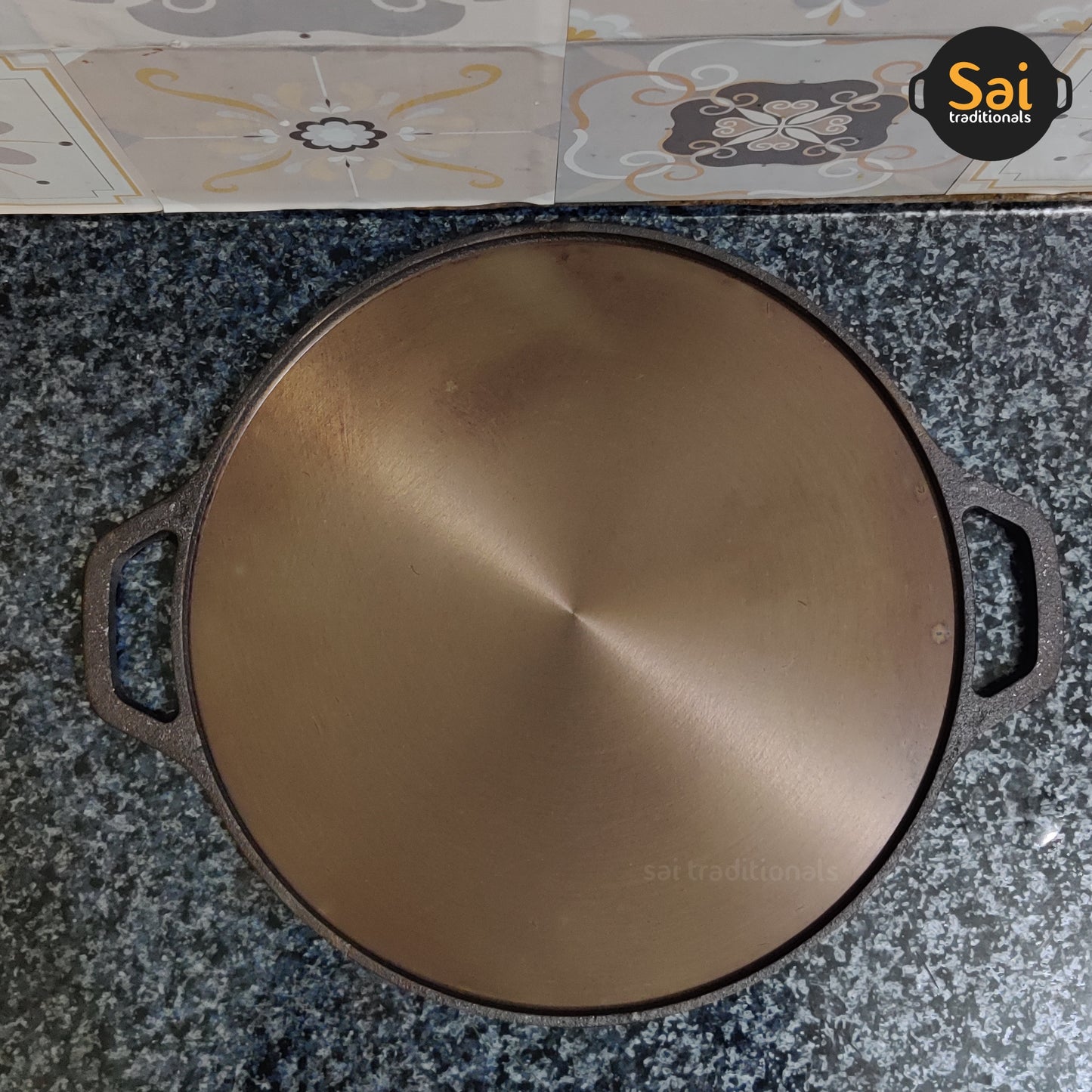 Cast Iron Dosa Tawa | Pre-Seasoned | Double Handle