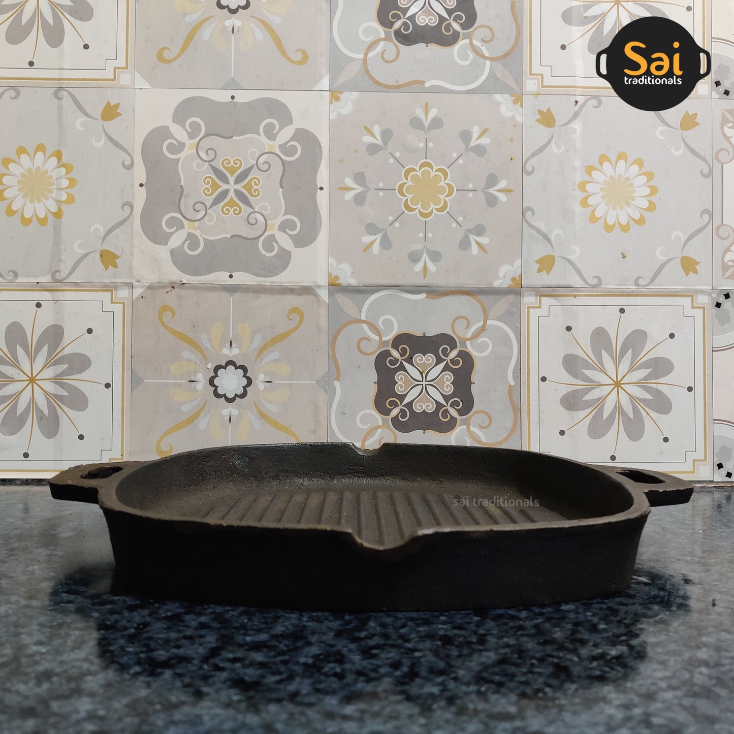 Cast Iron Grill Pan | Double Handle - 10 inch | Pre-Seasoned