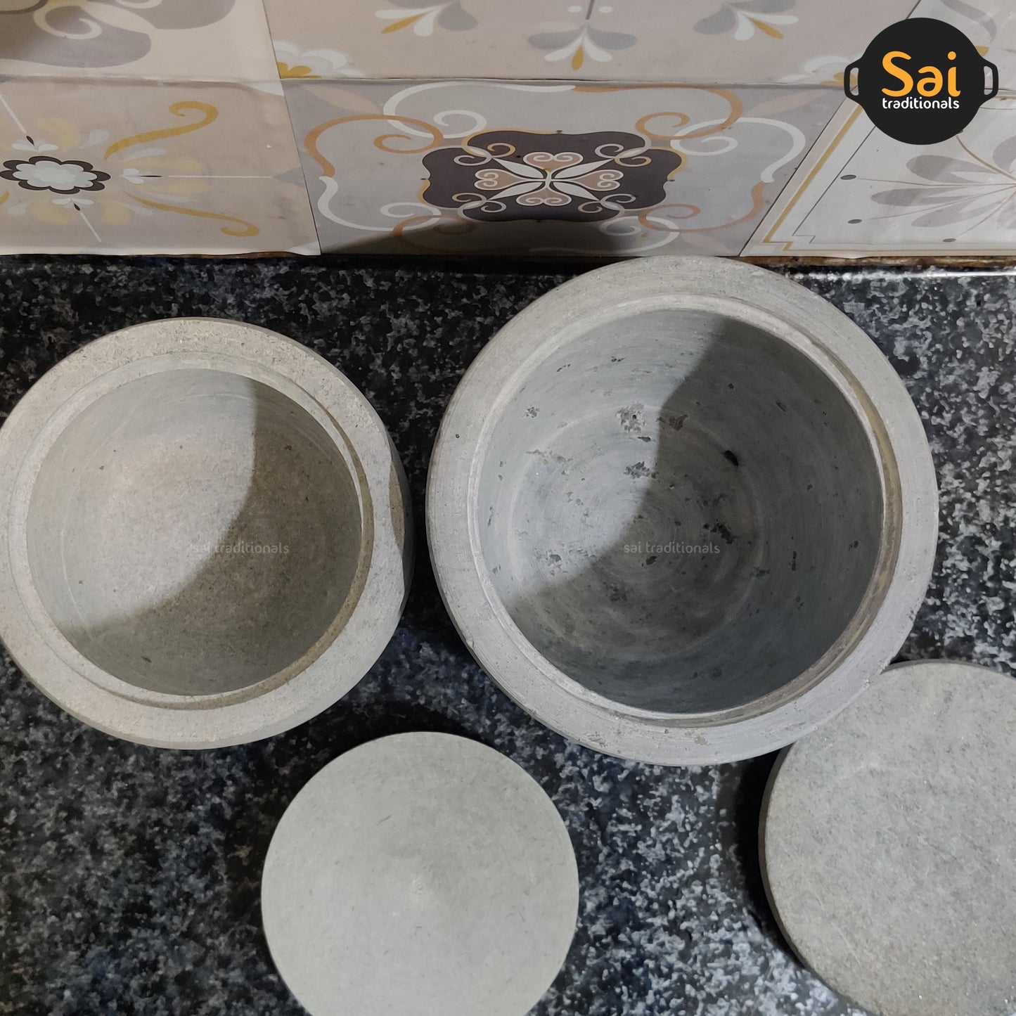 Soapstone Kitchen Storage Container | Curd Setter & Spice Storage | Maakal Dahi Jaadi