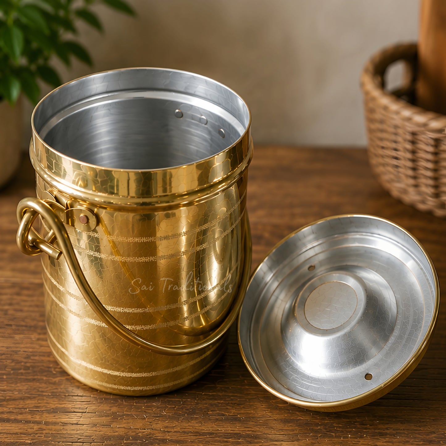 Brass Thookku Poosi | Peetal Storage Container | Pithalai Thookku Sambadam