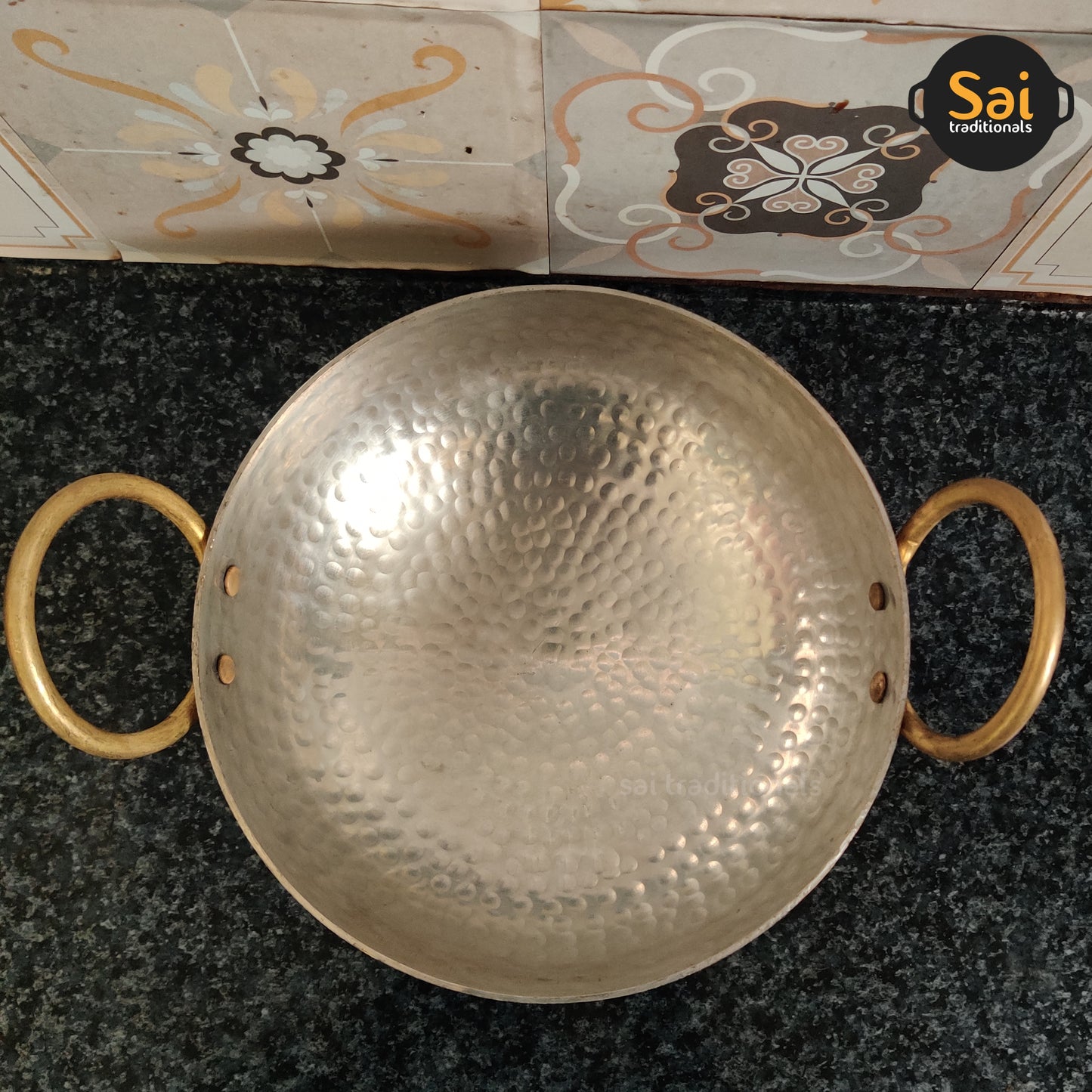 Brass Kadai | Hammered Finish | Tin Lining