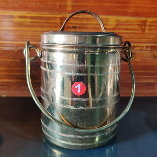 Brass Thookku Poosi | Peetal Storage Container | Pithalai Thookku Sambadam