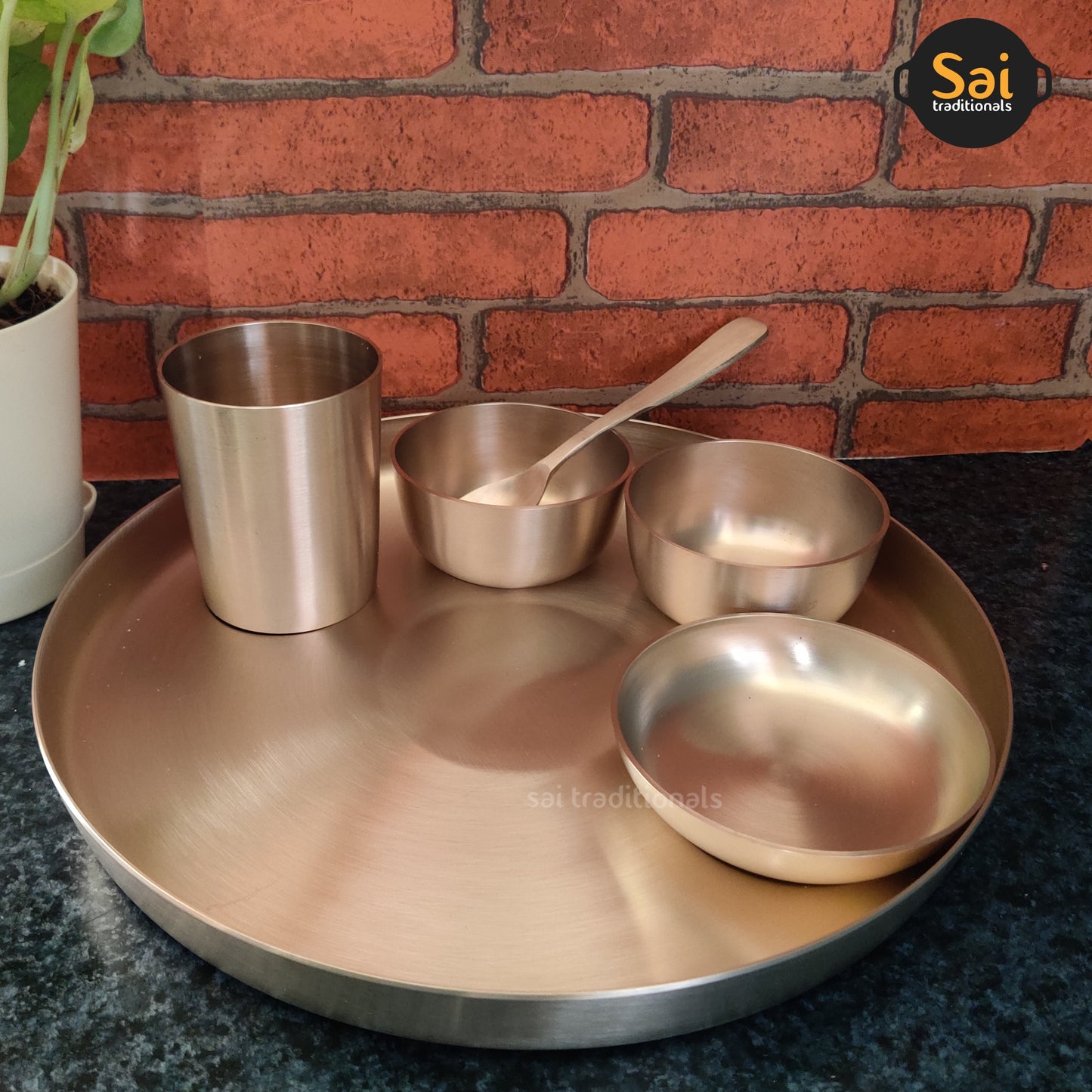 Kansa Thali Set | Bronze Dining Set