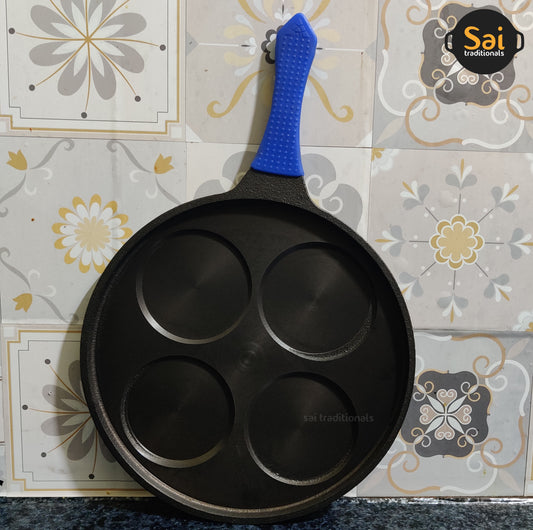 Cast Iron Mini Uthappam Tawa | Pre-Seasoned | Uthappam Pan
