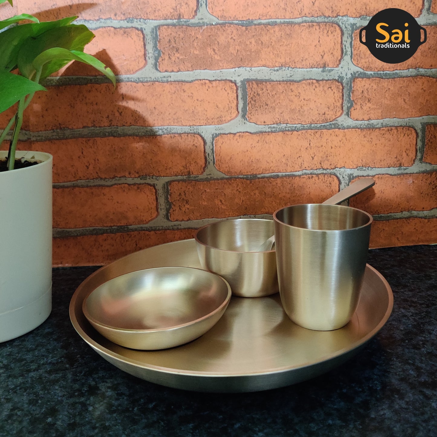 Kansa Baby Thali Set | Bronze Small Dining Set