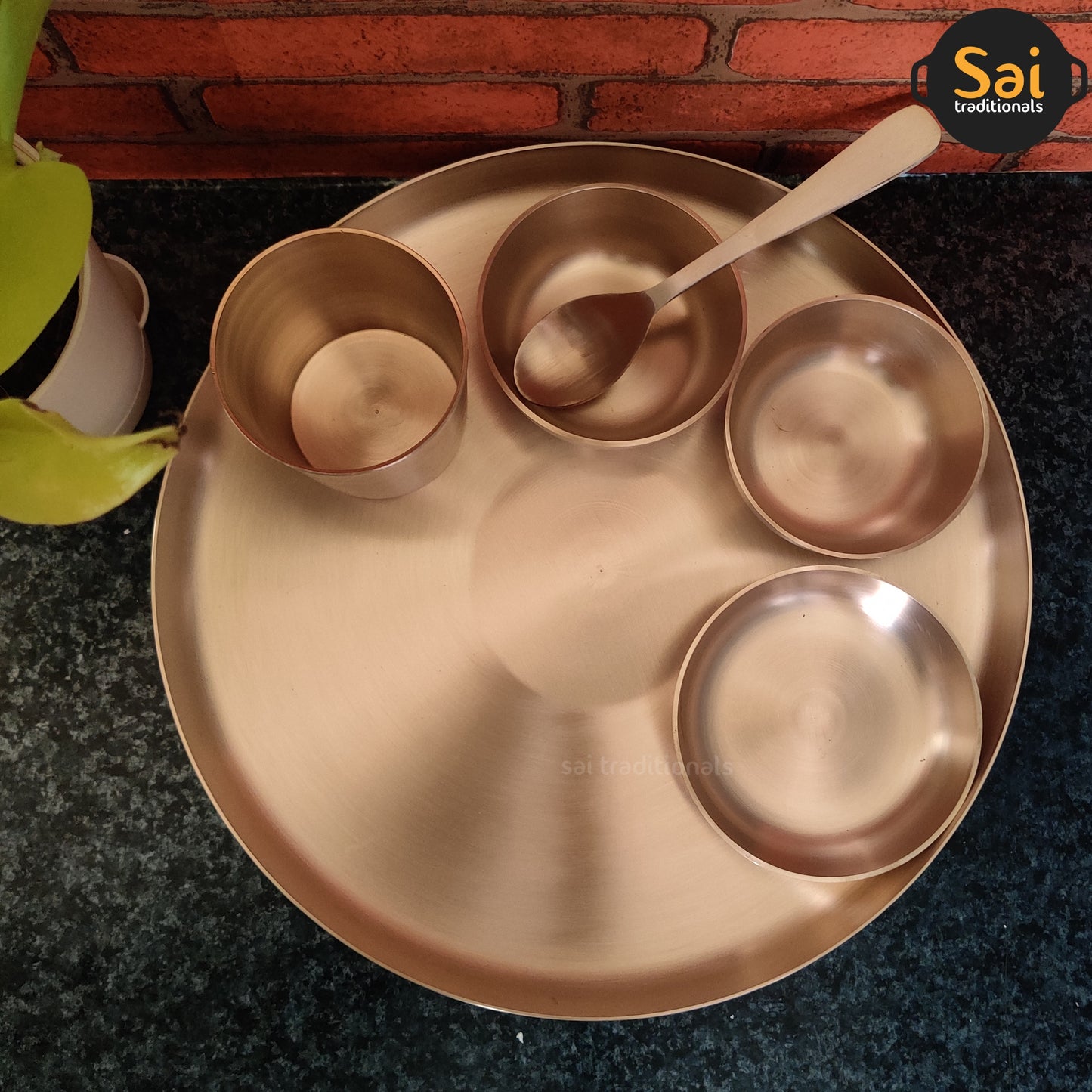 Kansa Thali Set | Bronze Dining Set