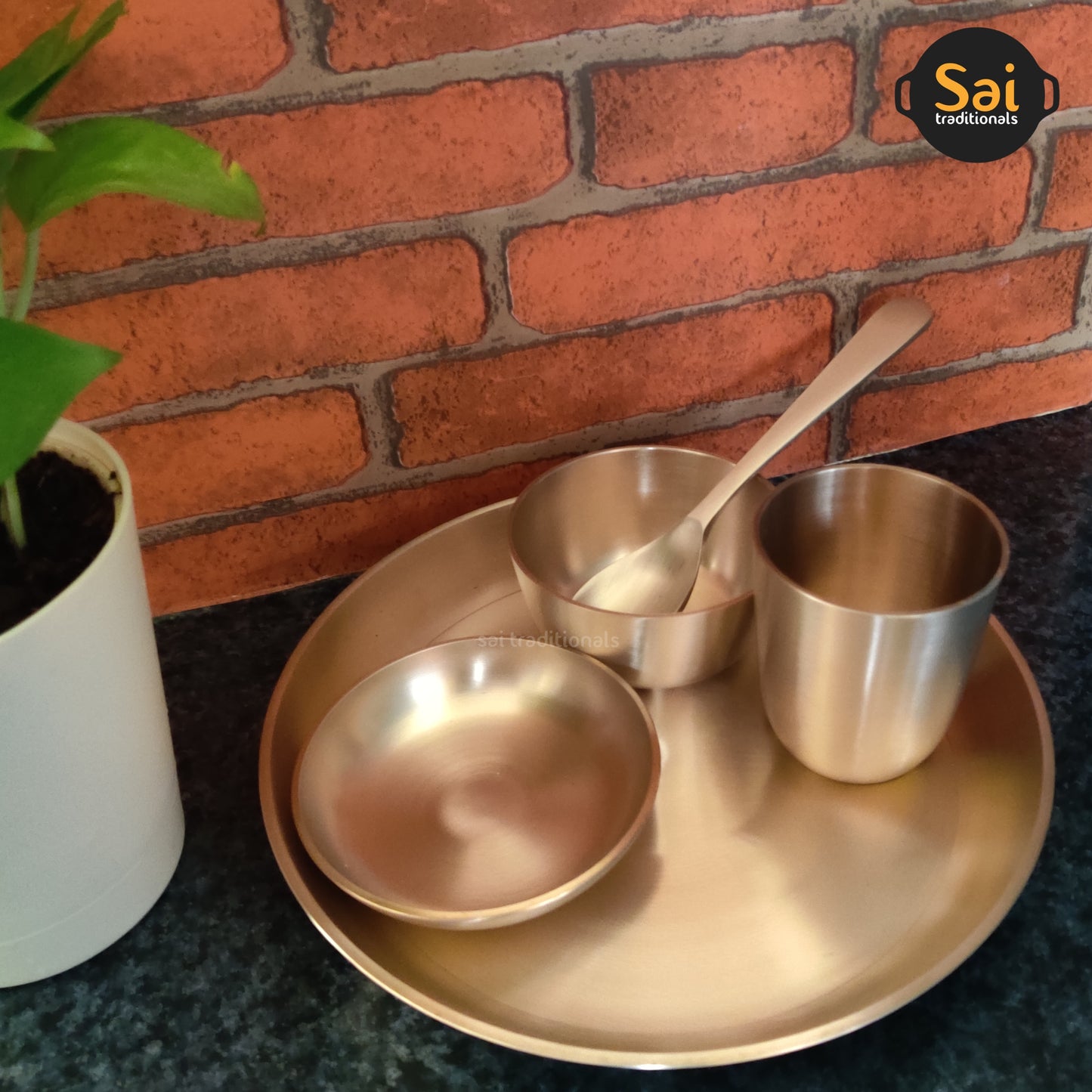 Kansa Baby Thali Set | Bronze Small Dining Set