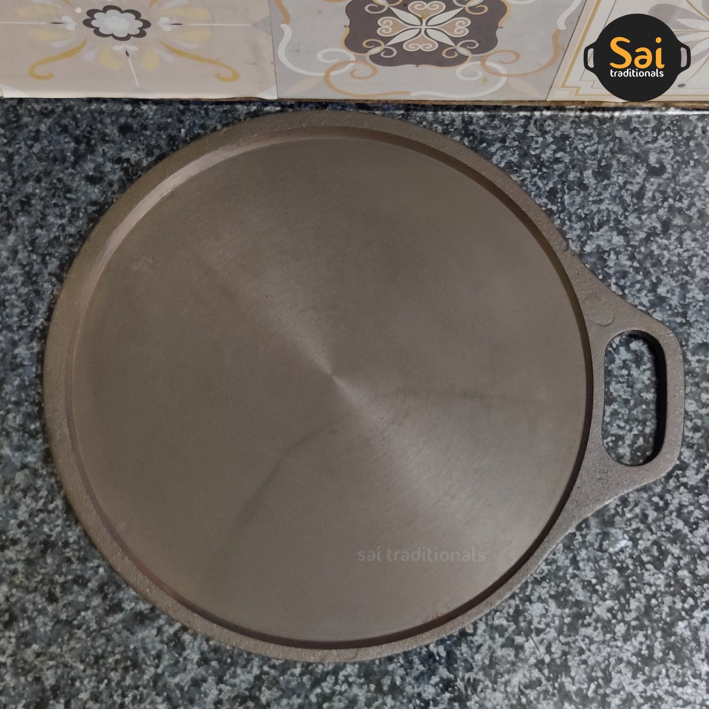Cast Iron Dosa Tawa | Pre-Seasoned | Single Handle