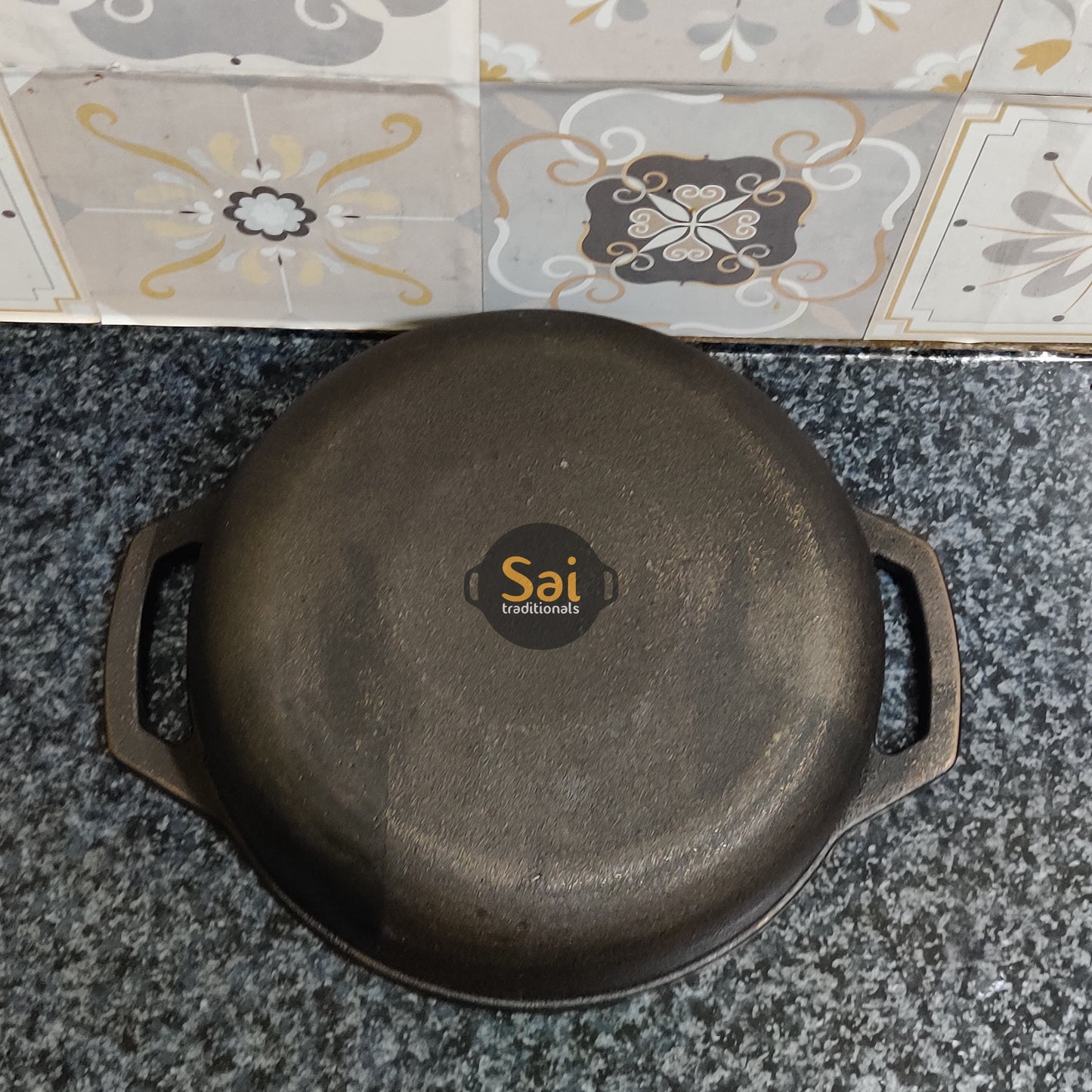 Cast Iron Kadai | Flat Base Polished Kadai | Pre-Seasoned