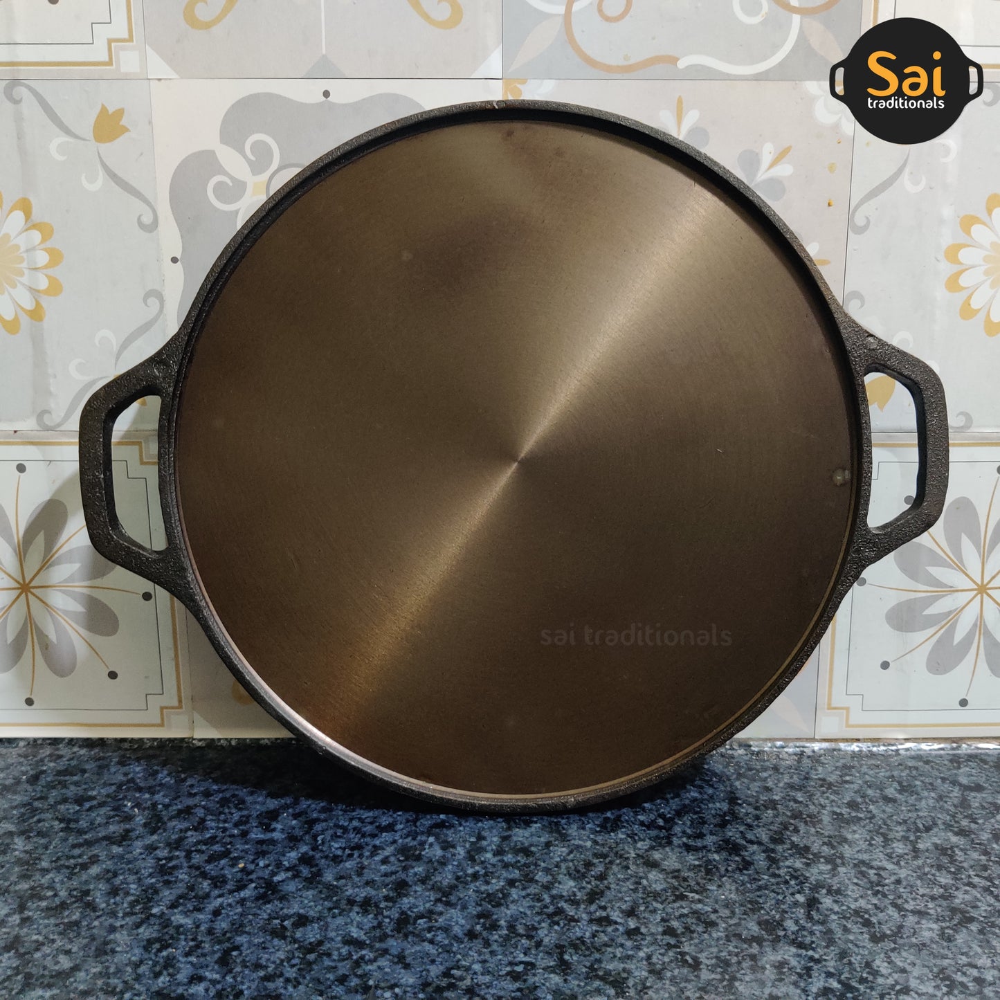 Cast Iron Dosa Tawa | Pre-Seasoned | Double Handle